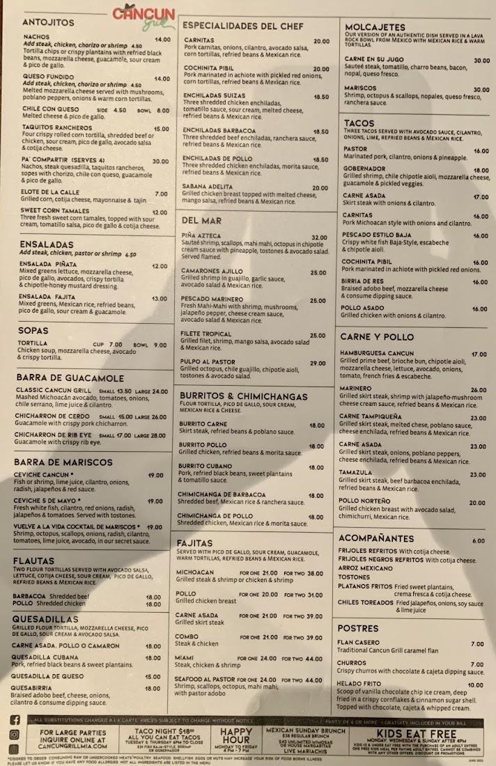 Cancun Grill Doral